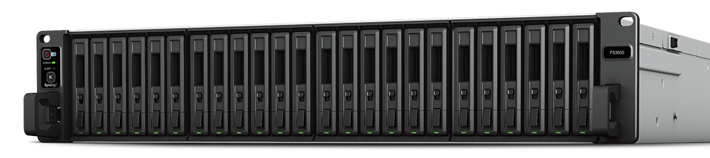 Мрежови диск (NAS) Synology FS3600, дванадесетядрен Broadwell Intel Xeon D-1567 2.1/2.7 GHz, без твърд диск (24x 2.5" SATA 6Gb/s SSD), 16GB DDR4, 4x 4GbE, 2x 10GbE, 2x USB 3.2 Gen 1 - характеристика 1