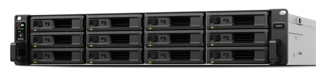 Мрежови диск (NAS) Synology SA3410, осемядрен Intel Xeon D-1541 2.1/2.7GHz, без твърд диск (12x SATA 6Gb/s), 16GB DDR4, 4x 1GbE / 2x 10GbE, 2x USB 3.2 - характеристика 1