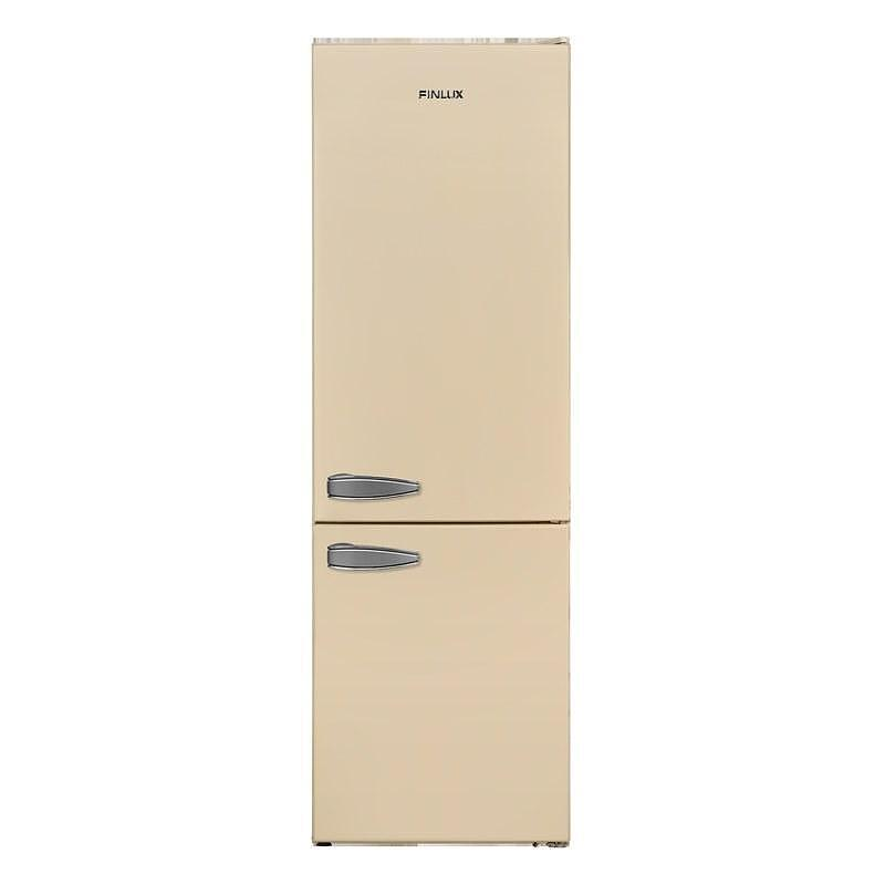 Хладилник с фризер Finlux FXCA 3132 RETRO BEIGE, клас F, 268 л. общ обем, свободностоящ, 277kWh/годишно, LED осветление, бежов - характеристика 1
