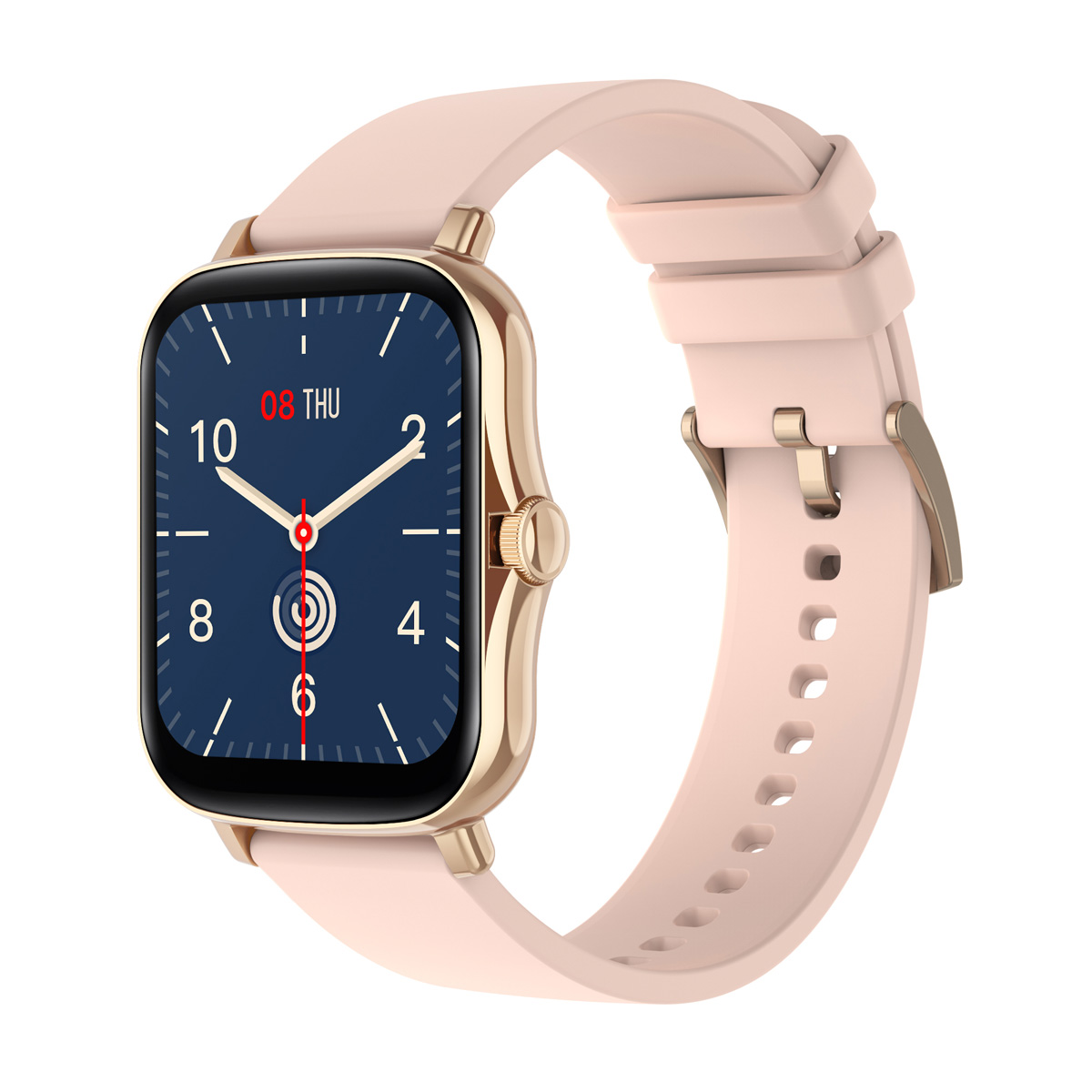 Смарт часовник Xmart SM1122G, 1.7" (4.31 cm) TFT дисплей, Wi-Fi, Bluetooth, 8 спортни режима, IP67, съвместим с iOS и Android смартфони, златист - характеристика 1