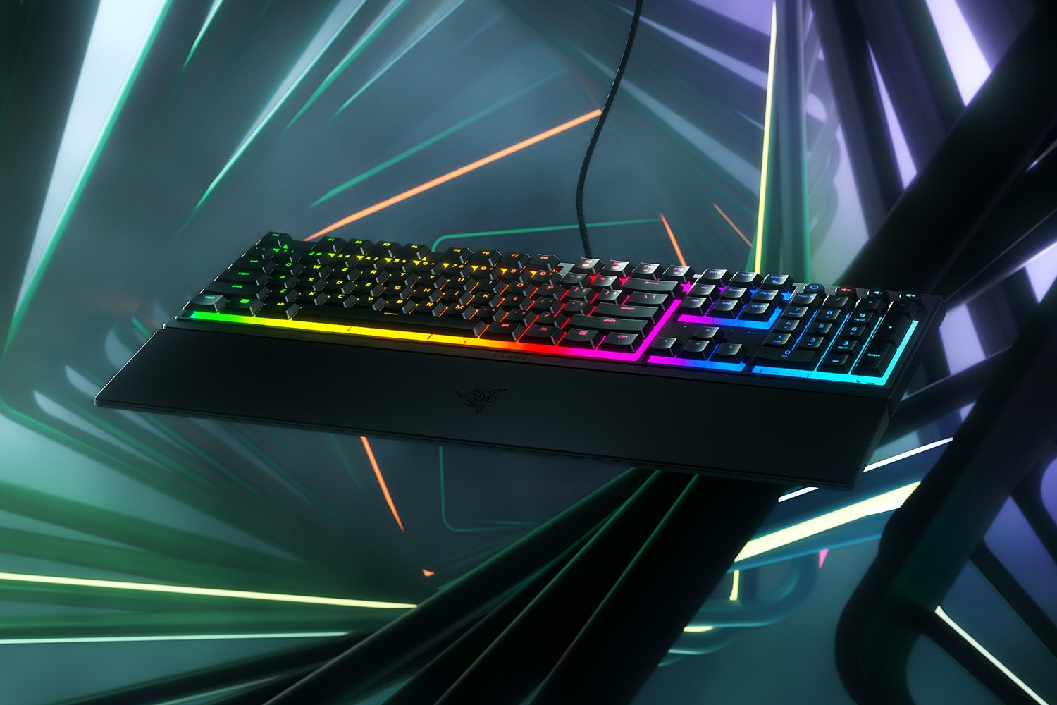 Клавиатура Razer Ornata V3, гейминг, RGB подсветка, черна, USB - характеристика 1