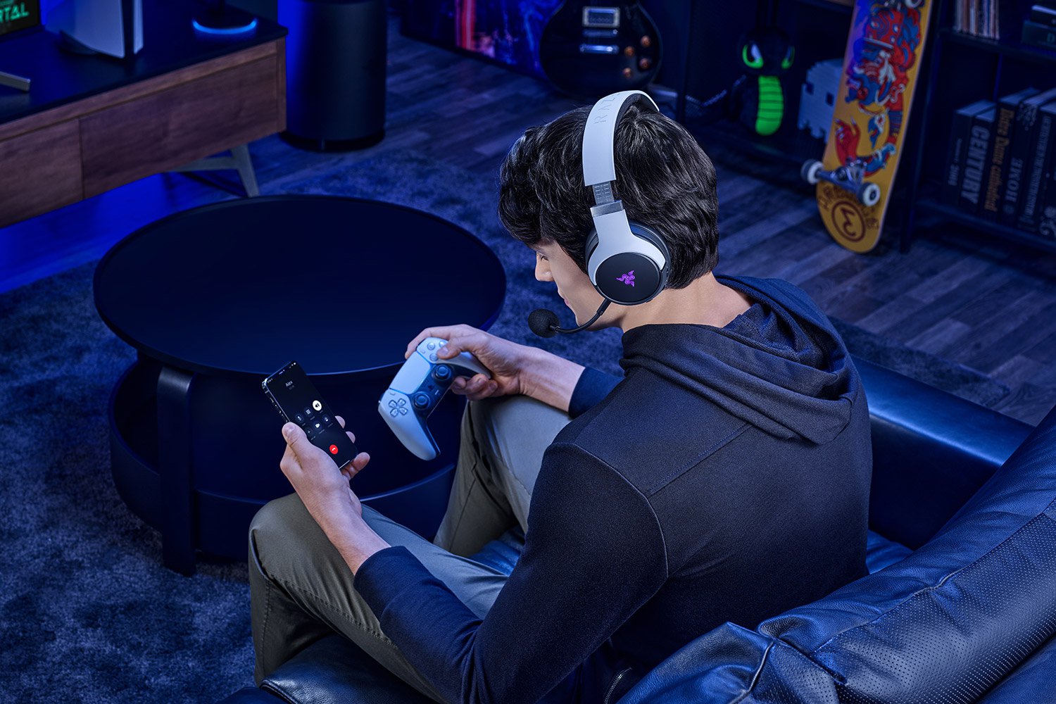 Слушалки Razer Kaira Pro for PlayStation, безжични, Bluetooth, микрофон, до 20 часа време на работа, 50mm драйвери, бели - характеристика 2