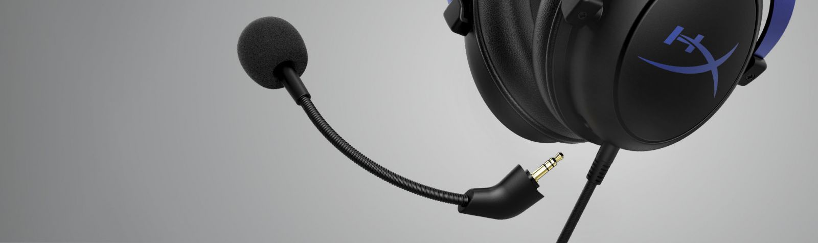 Слушалки HyperX Cloud Blue Playstation, микрофон, Convenient in-line audio controls, Detachable noise cancellation microphone, черно/сини - характеристика 6