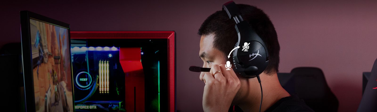 Слушалки HyperX Cloud Stinger S Black, микрофон, гейминг, 7.1 Virtual съраунд, AUX, черни - характеристика 6