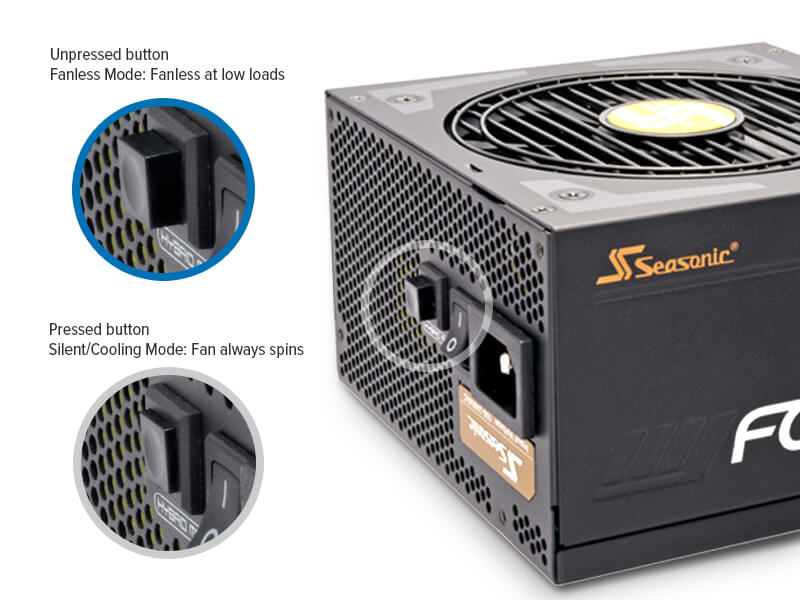 Захранване Seasonic FOCUS Plus, 750W, Active PFC, 80+ Gold, 120мм вентилатор - характеристика 4