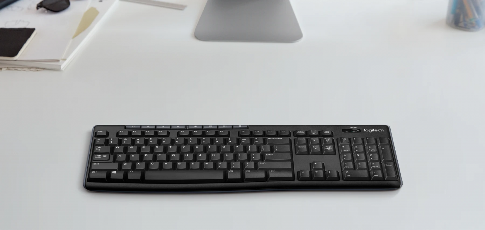 Клавиатура Logitech K270 (920-003736), безжична, черна, USB - характеристика 1