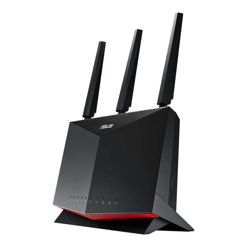 Безжичен рутер ASUS AX5700, 5700Mbps, 2.4GHz(861Mbps), 5GHz(4804Mbps), WiFi 6 (802.11ax), 4x LAN 10/100/1000, 1x WAN 10/100/1000, 3x външни антени, 1x вътрешнa антенa, LED Indicator, 2x USB 3.2 Gen 1, Reset Button, черен - характеристика 1