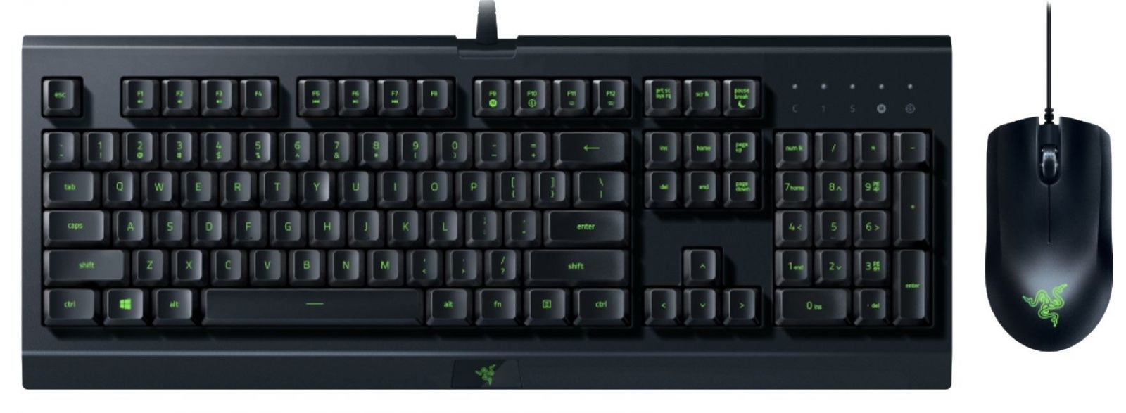 Комплект клавиатура и мишка Razer Abyssus Lite и Razer Cynosa Lite, оптична мишка (6,400 dpi), USB, гейминг, подсветка, черен - характеристика 1