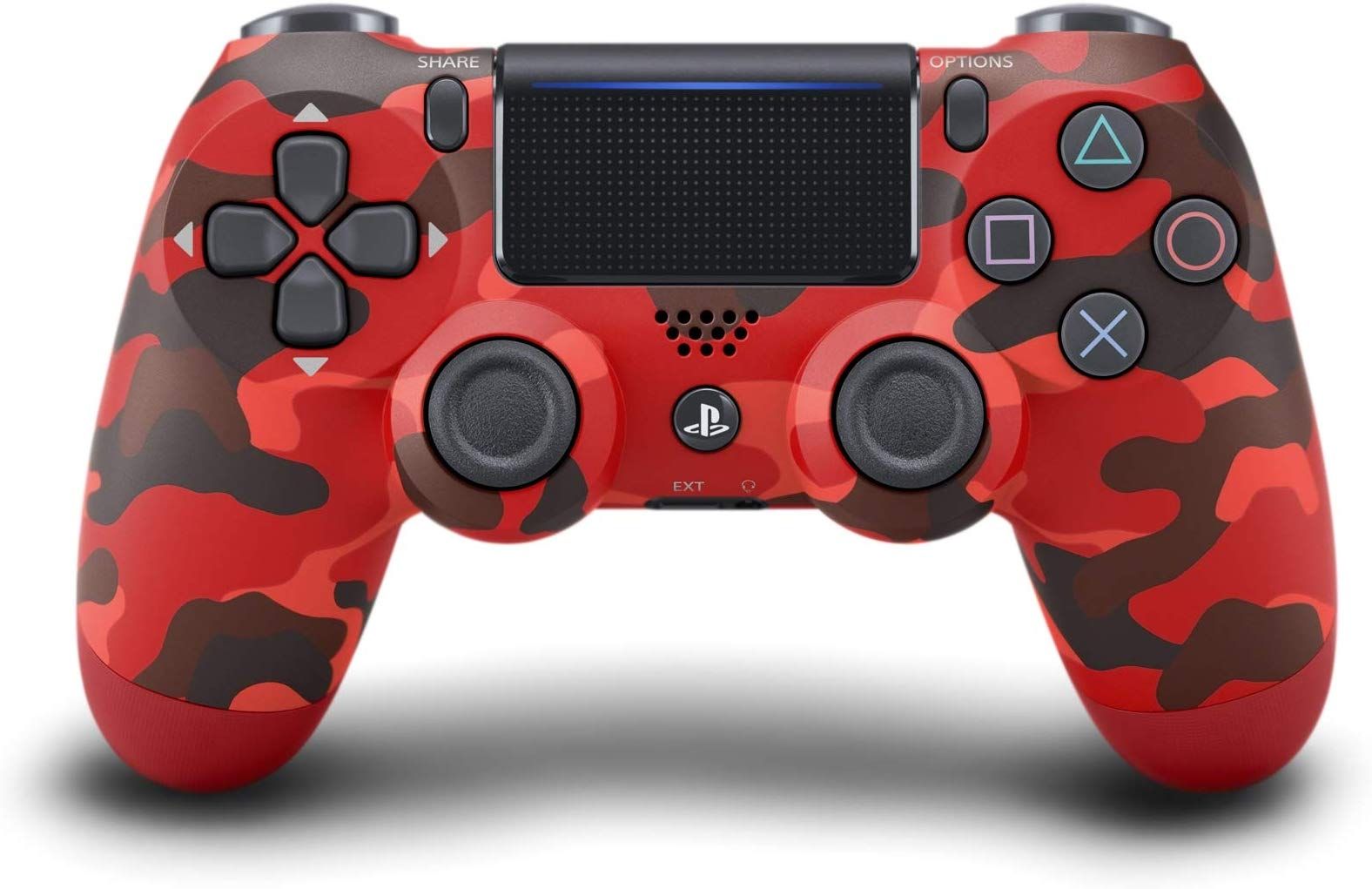 Геймпад PlayStation DualShock 4 V2 - Red Camouflage, безжичен, за PS4, червен - характеристика 1