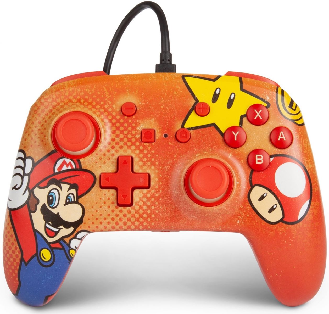 Геймпад PowerA Enhanced Mario Vintage за Nintendo Switch, жичен, оранжев - характеристика 1