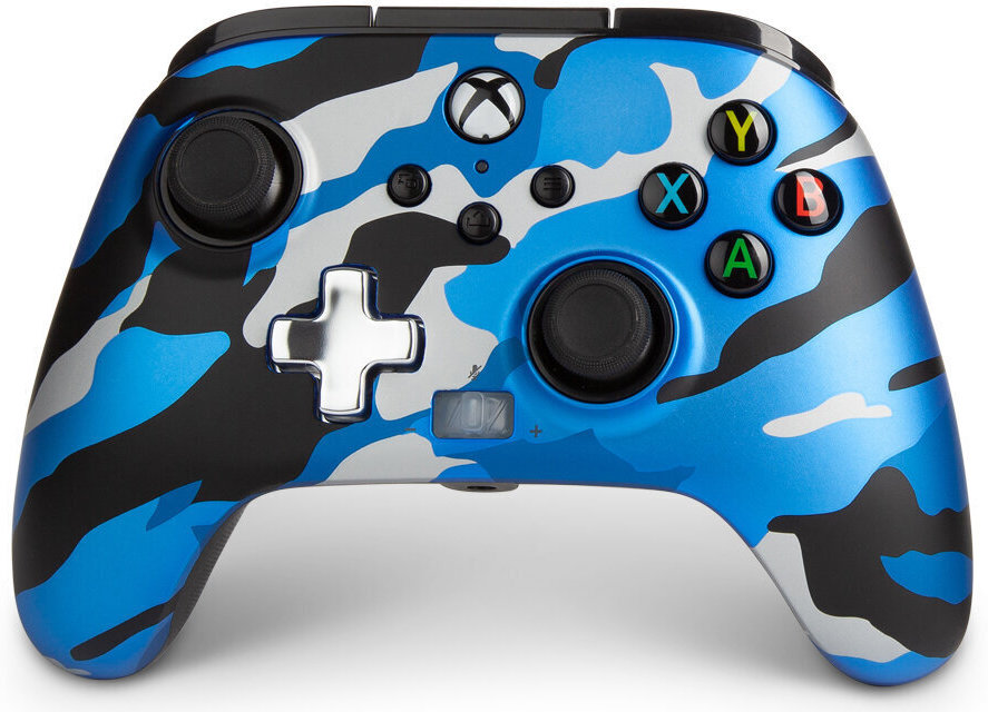 Геймпад PowerA Enhanced Metallic Blue Camo за Xbox One/Series X/S/PC, жичен, черно-син - характеристика 1