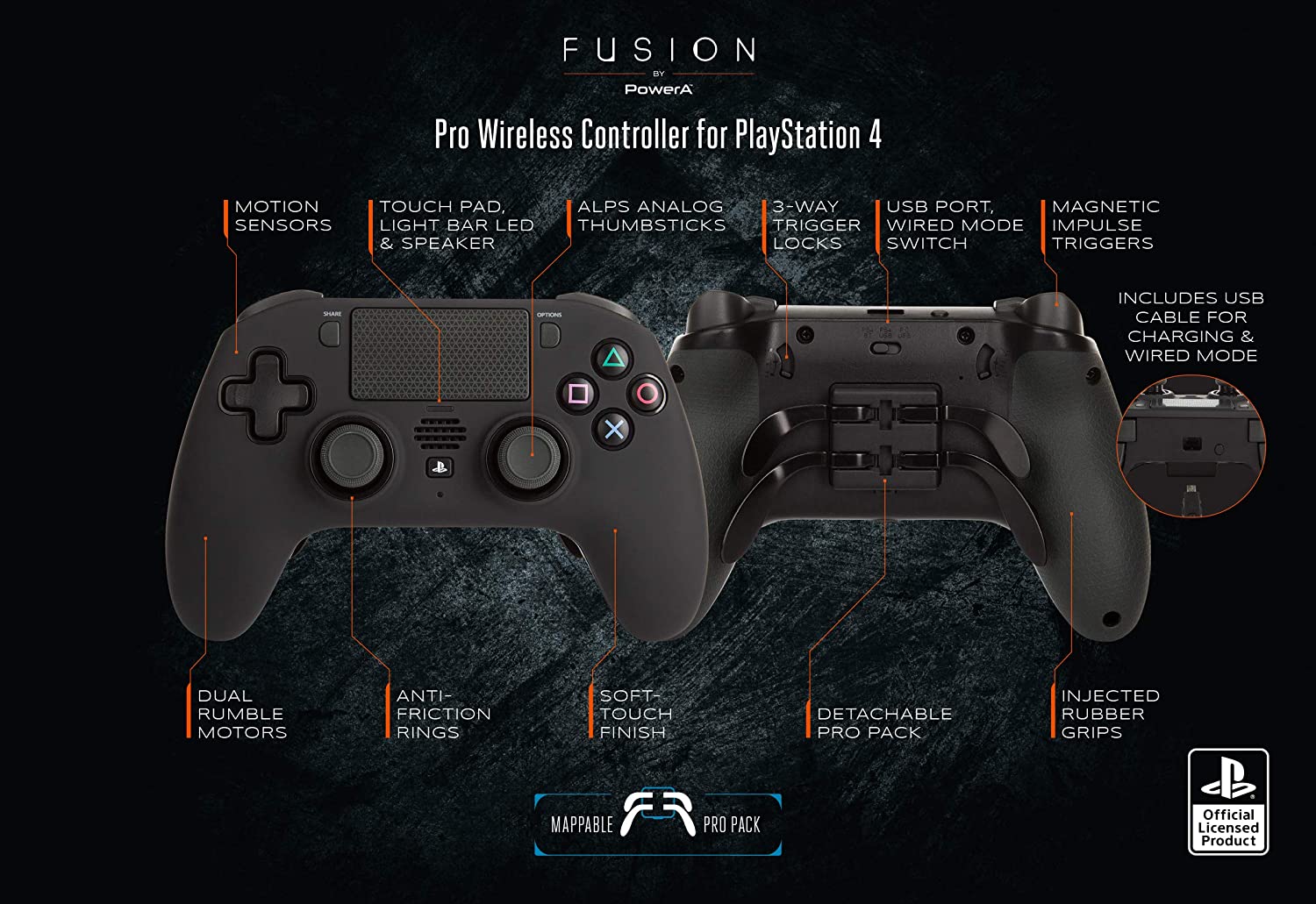 Контролер PowerA FUSION Pro Wireless for PS4