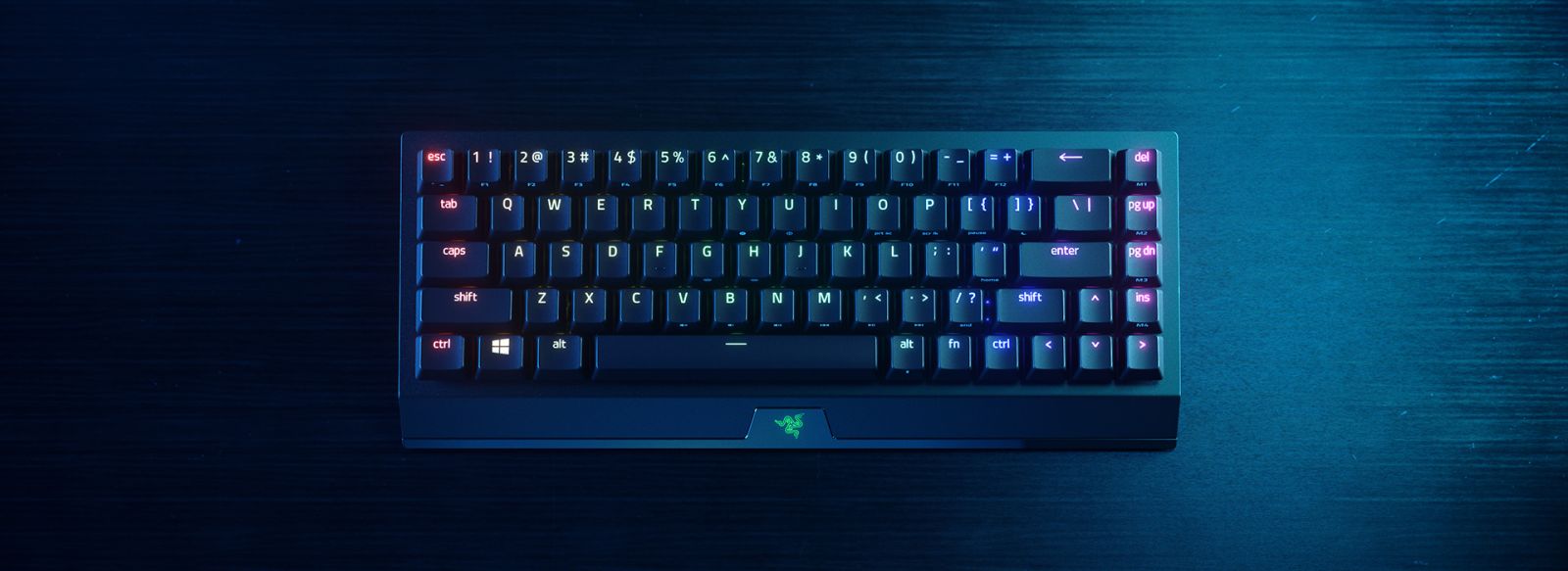 Клавиатура Razer BlackWidow V3 HyperSpeed (RZ03-03892000-R3M1), безжична, гейминг, механична, зелени Razer Green суичове, US подредба, RGB подсветка, черна, Bluetooth, USB - характеристика 1