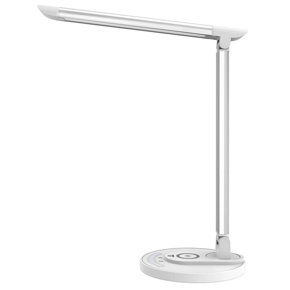 LED лампа TaoTronics TT-DL036, 12W/12V/3A, 410lm, настолна, 2700K-6000K, функция за безжично зареждане, 1x USB-A порт, бяла - характеристика 1