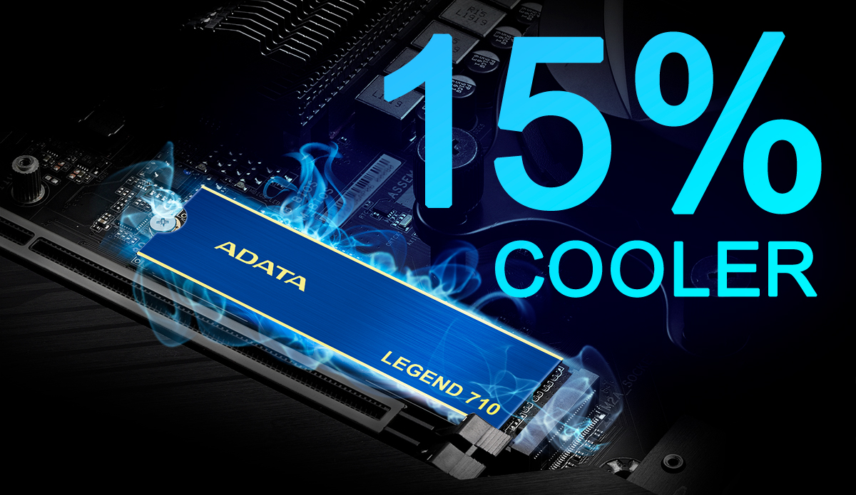 Памет SSD 512GB, A-Data Legend 710, NVMe, M.2 2280, скорост на четене 2400MB/s, скорост на запис 1800MB/s - характеристика 2