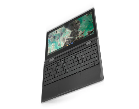 Лаптоп Lenovo 500e Chromebook 2nd Gen (81MC001GBM), четириядрен Gemini Lake Refresh Intel Celeron N4120 1.1/2.6 GHz, 11.6" (29.46 cm) HD IPS Display, 4GB LPDDR4, 32GB eMMC, 2x USB-C 3.1 Gen 1, Chrome OS, 1.31kg - характеристика 1