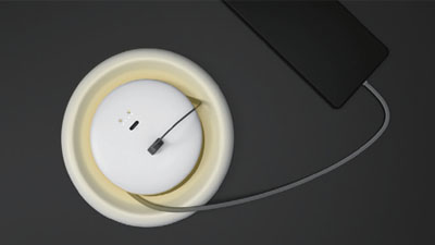 LED соларна лампа Allocacoc LightDisc Solar 10914WT, 3W, Powerbank, макара за кабел, бяла - характеристика 2