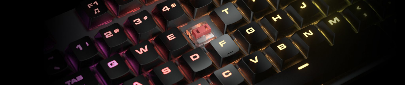 Клавиатура Cougar LUXLIM Gaming, механична, RGB, COUGAR Red Switch, черна, USB - характеристика 2