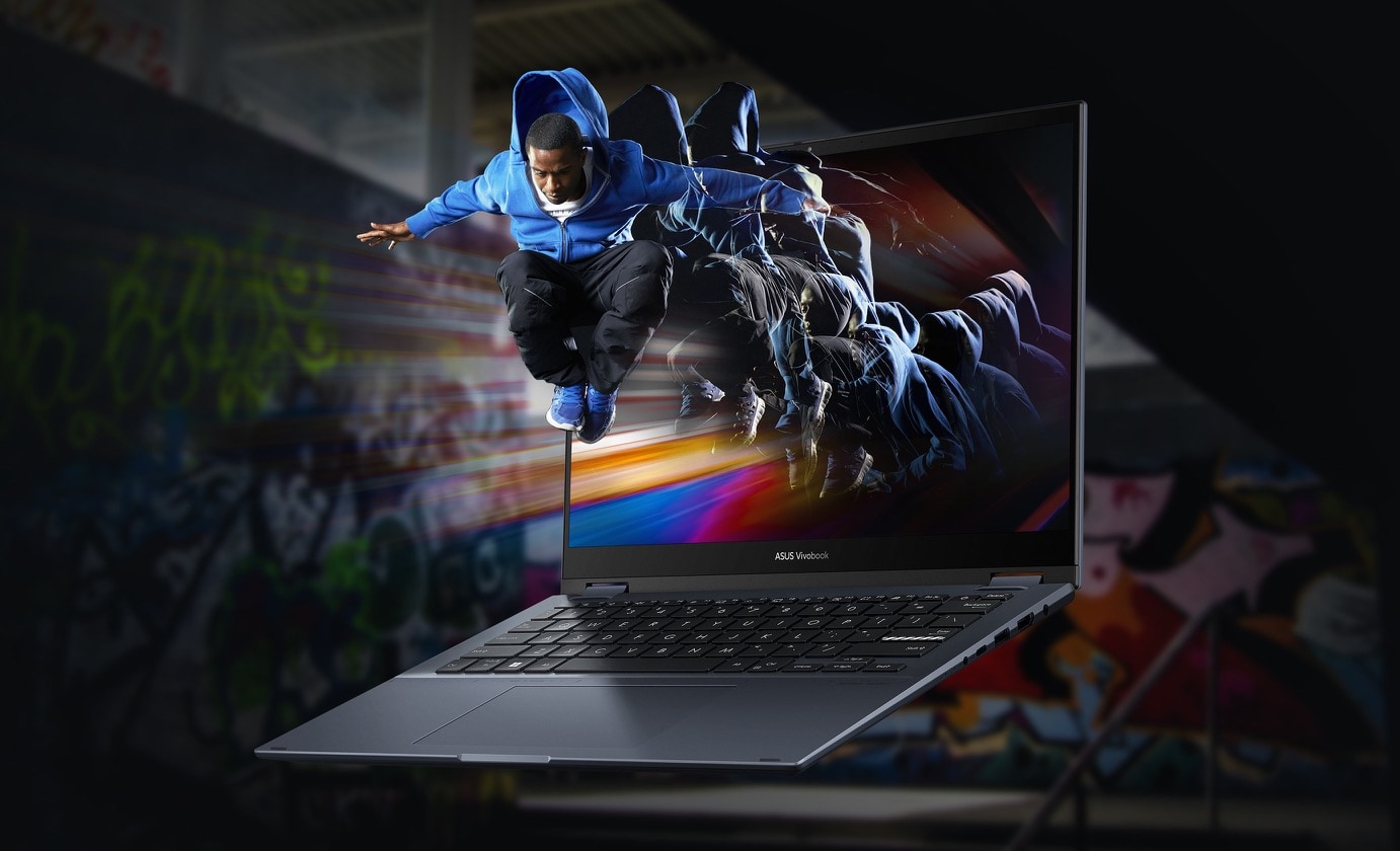 Лаптоп Asus Vivobook S 14 Flip TP3402ZA-OLED-KN731X (90NB0WR1-M00DN0)(син), четиринадесетядрен Intel Core i7-12700H 2.3/4.7GHz, 14" (35.56 cm) OLED IPS Touchscreen Display, (HDMI), 8GB DDR4, 1TB SSD, 1x Thunderbolt 4, Windows 11 Pro - характеристика 2
