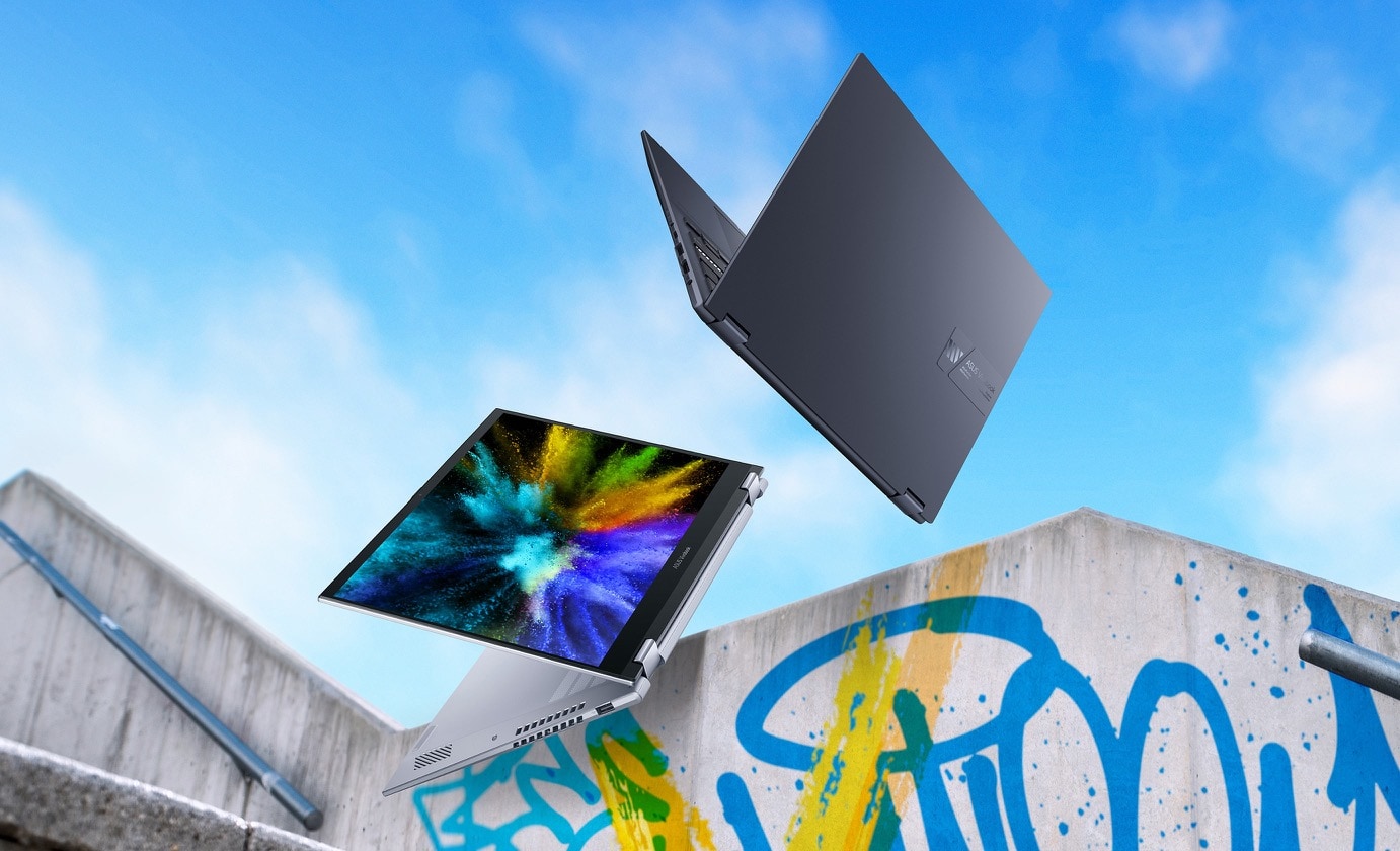 Лаптоп Asus Vivobook S 14 Flip TP3402ZA-OLED-KN731X (90NB0WR1-M00DN0)(син), четиринадесетядрен Intel Core i7-12700H 2.3/4.7GHz, 14" (35.56 cm) OLED IPS Touchscreen Display, (HDMI), 8GB DDR4, 1TB SSD, 1x Thunderbolt 4, Windows 11 Pro - характеристика 1