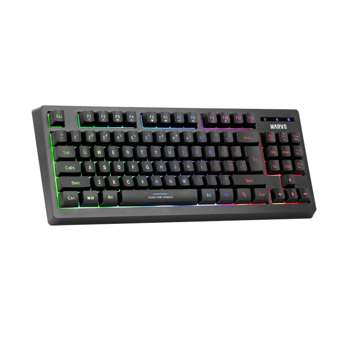 Клавиатура Marvo K607, ТКЛ, гейминг, подсветка, черна, USB - характеристика 1