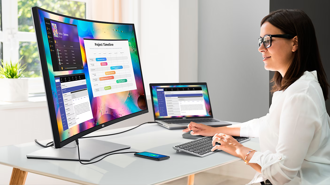 Монитор Dell U3824DW, 38" (96.52 cm) IPS панел, WQHD+, 5ms, 300 cd/m2, DisplayPort, HDMI - характеристика 1