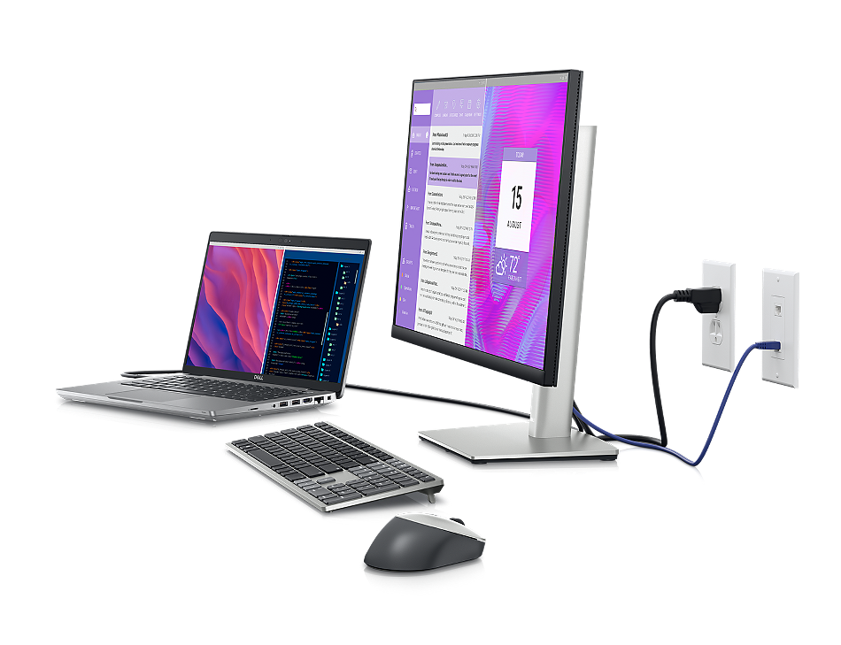 Монитор Dell P2423DE (210-BDDW), 23.8" (60.452 cm) IPS панел, Quad HD, 5ms, 300cd/m2, DisplayPort, HDMI, USB-C, LAN - характеристика 3