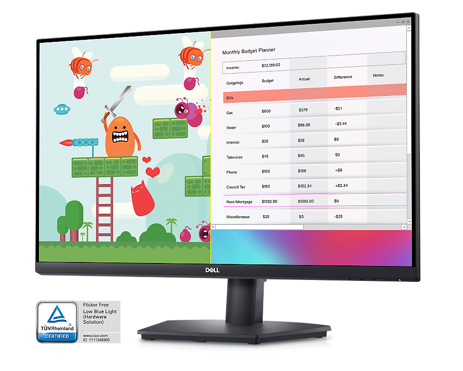 Монитор Dell SE2723DS (210-BEQJ), 27.0" (68.6cm) IPS панел, 75Hz, Quad HD, 4ms, 350 cd/m2, HDMI, DisplayPort - характеристика 2