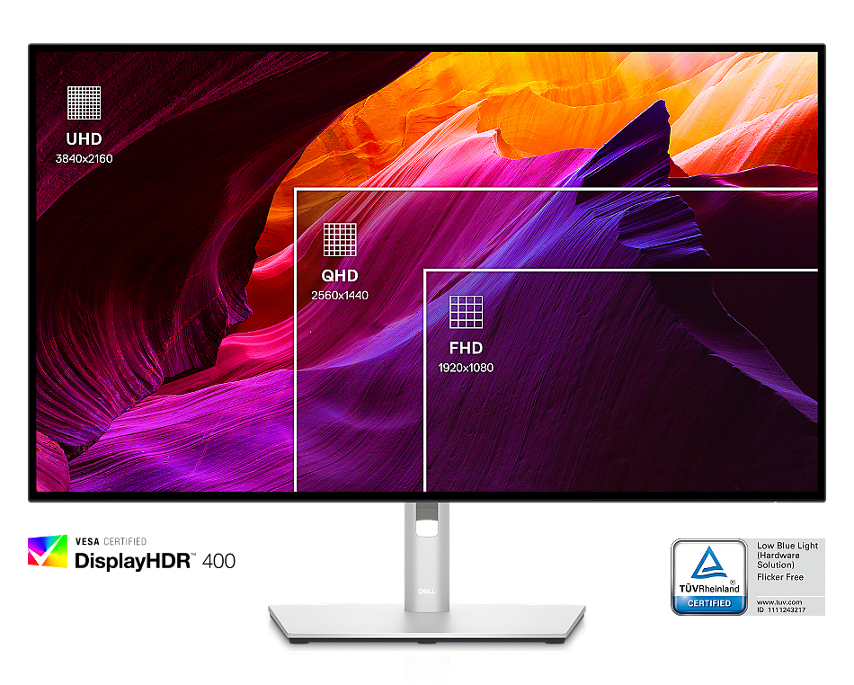 Монитор Dell U2723QE (210-BCXK), 27"(68.58 cm) IPS панел, Ultra HD, 5ms, 400cd/m2, DisplayPort, HDMI, USB-C - характеристика 2