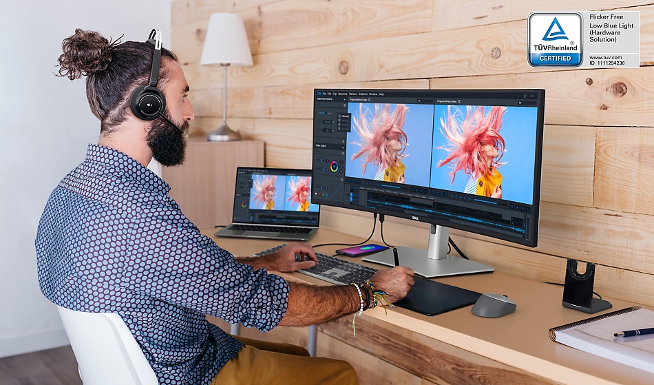 Монитор Dell U3423WE, 34.14" (86.78 cm) IPS панел, WQHD, 5ms, 300 cd/m2, DisplayPort, HDMI, USB-C - характеристика 1