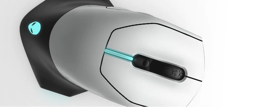 Мишка Dell Alienware 610M 545-BBCN, оптична (16000 dpi), безжична/жична, USB, бяла, гейминг - характеристика 1