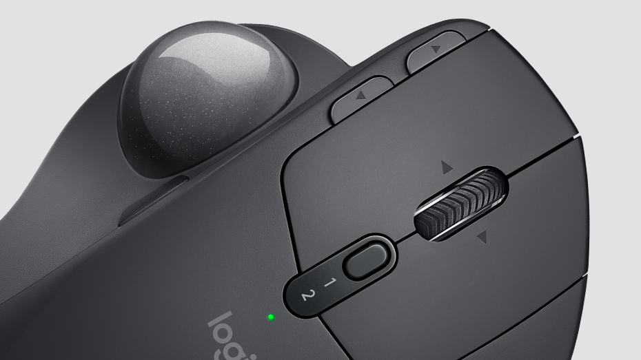Мишка Logitech MX Ergo, оптична (2000 dpi), безжична, Bluetooth, USB, черна, Trackball - характеристика 3