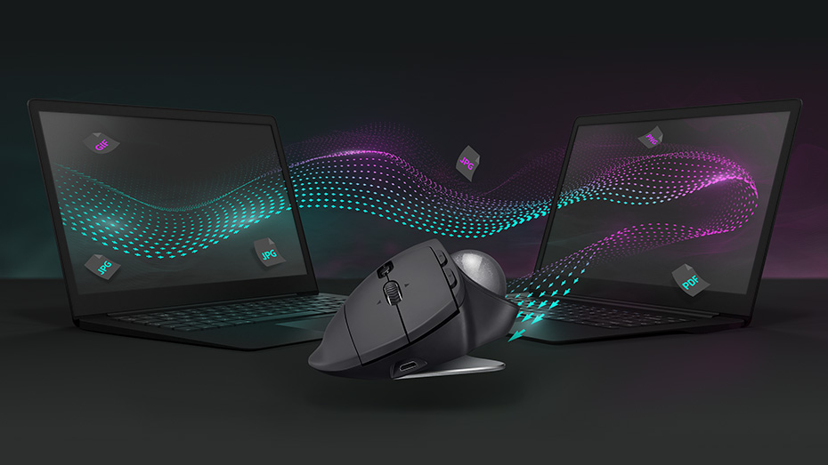 Мишка Logitech MX Ergo, оптична (2000 dpi), безжична, Bluetooth, USB, черна, Trackball - характеристика 4