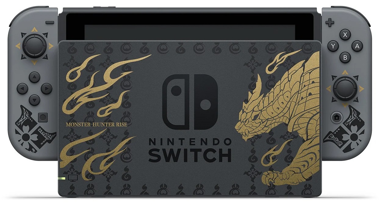 Конзола Nintendo Switch - Monster Hunter Rise Edition, 32GB, черна/сива - характеристика 1