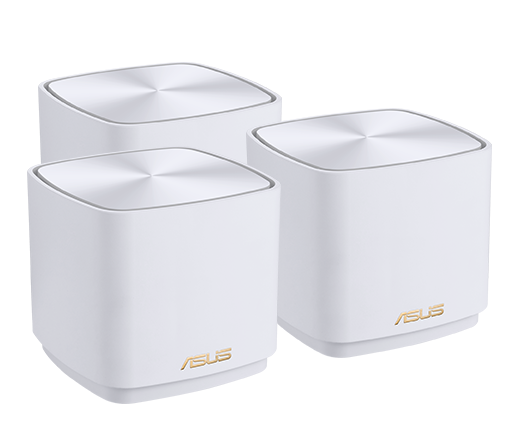 Мрежеста система Asus ZenWiFi XD4 Plus (90IG07M0-MO3C40), 1800Mbps, 2.4GHz (574 Mbps)/ 5GHz (1201 Mbps), Wireless AX, 1x WAN/LAN Gigabits BaseT, 1x LAN Gigabits BaseT, 2 вътрешни антени, 3 бр. - характеристика 1
