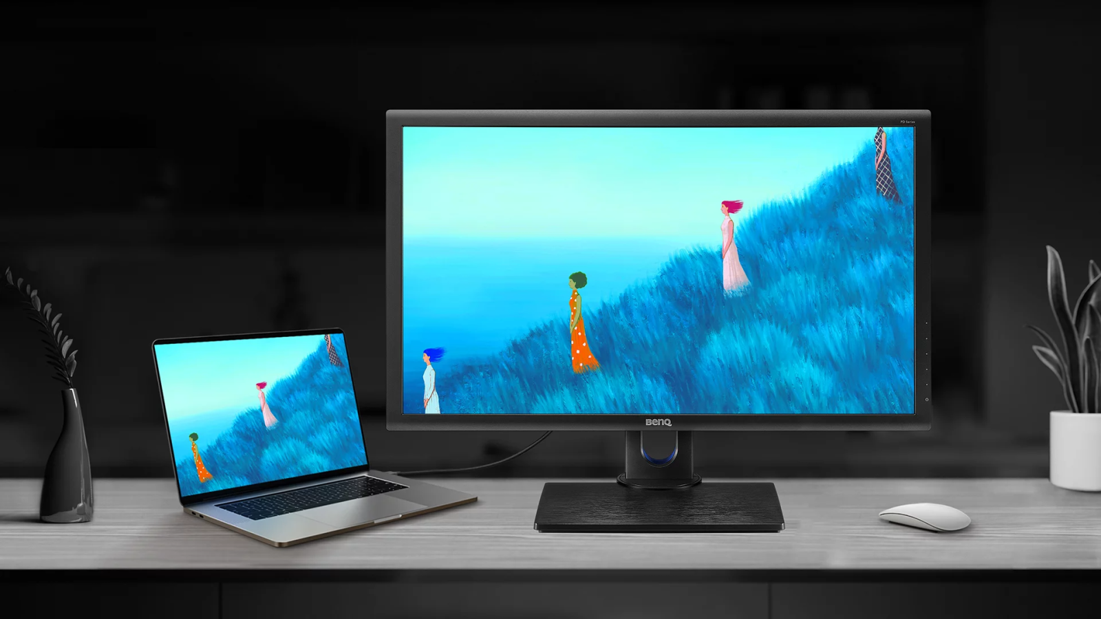 Монитор BenQ PD2500Q, 25" (63,5 sm) IPS панел, 75Hz, WQHD, 4ms, 350 cd/m2, HDMI, Displeyport, mDP, USB - характеристика 1