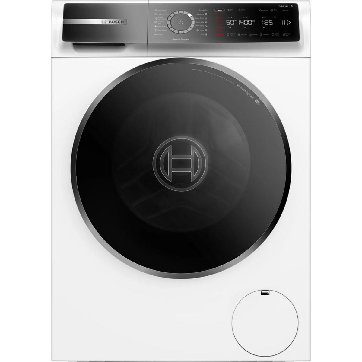 Перална машина Bosch WGB24410BY, клас A, 9 кг. капацитет, 1400 оборота в минута, 14 програми, свободностояща, 60 cm, бяла - характеристика 1