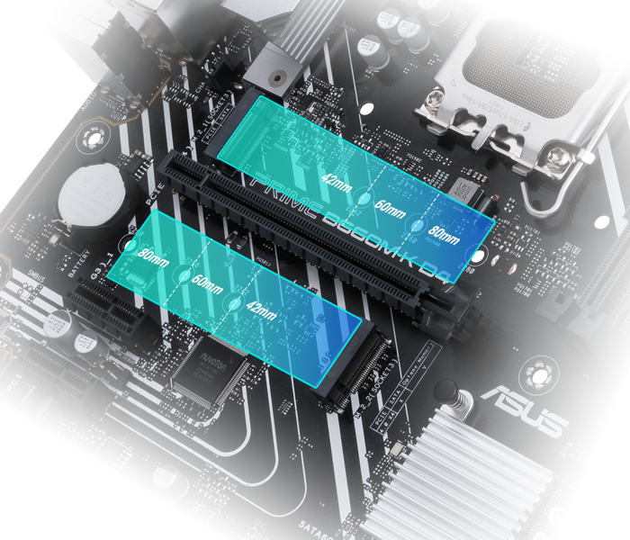 Дънна платка Asus Prime B660M-K D4, B660, LGA 1700, DDR4, PCI-E 4.0, (HDMI&VGA), 4x SATA 6Gb/s, 2x M.2, 4x USB 3.2 Gen 1, Micro ATX - характеристика 3
