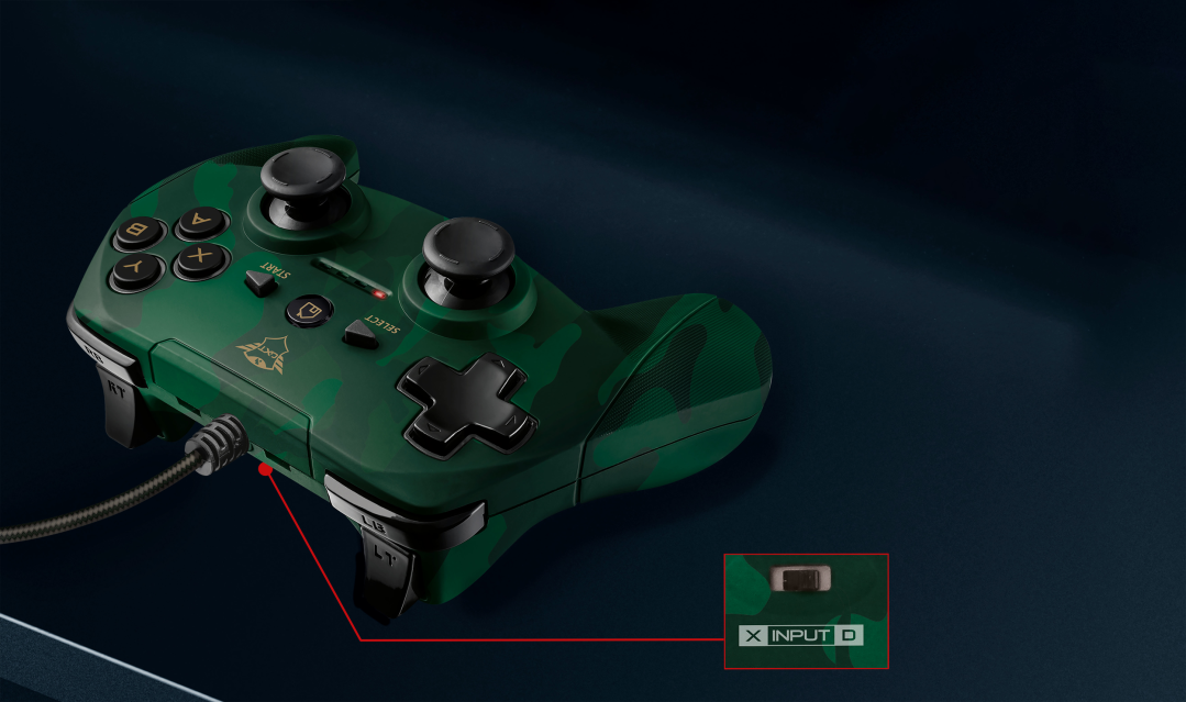Геймпад Trust GXT 540C Yula 23291, за PC и PS3, камуфлаж - характеристика 3