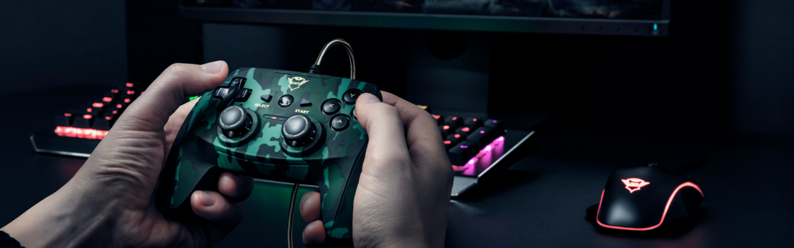 Геймпад Trust GXT 540C Yula 23291, за PC и PS3, камуфлаж - характеристика 1