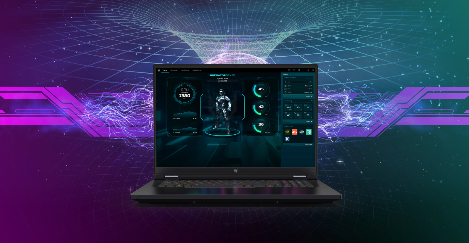 Лаптоп Acer Predator Helios 18 PH18-71-98BE, двадесет и четириядрен Intel Core i9-13900HX 2.2/5.4GHz, 18" (45.72 cm) WQXGA 240Hz дисплей, NVIDIA GeForce RTX 4080 12GB GDDR6 (HDMI), 16GB DDR4, 2TB SSD NVMe, 1x USB 3.2Type-C, Windows 11 Home, 3.16kg - характеристика 5