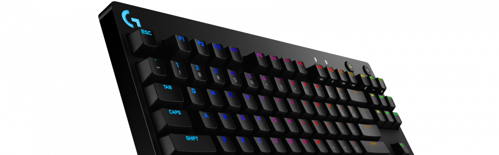Клавиатура Logitech G PRO KB Clicky, гейминг, механична, RGB, черна, USB - характеристика 1
