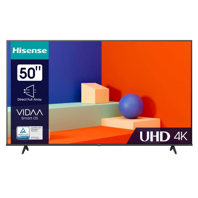 Телевизор Hisense 50A6K, 49.61" (126cm) 4K/UHD DLED Smart TV, HDR10+, Dolby Vision, DTS Virtual X, DVB-T/T2/C/S/S2, LAN, Bluetooth, Wi-Fi, 3xHDMI, 2xUSB - характеристика 1
