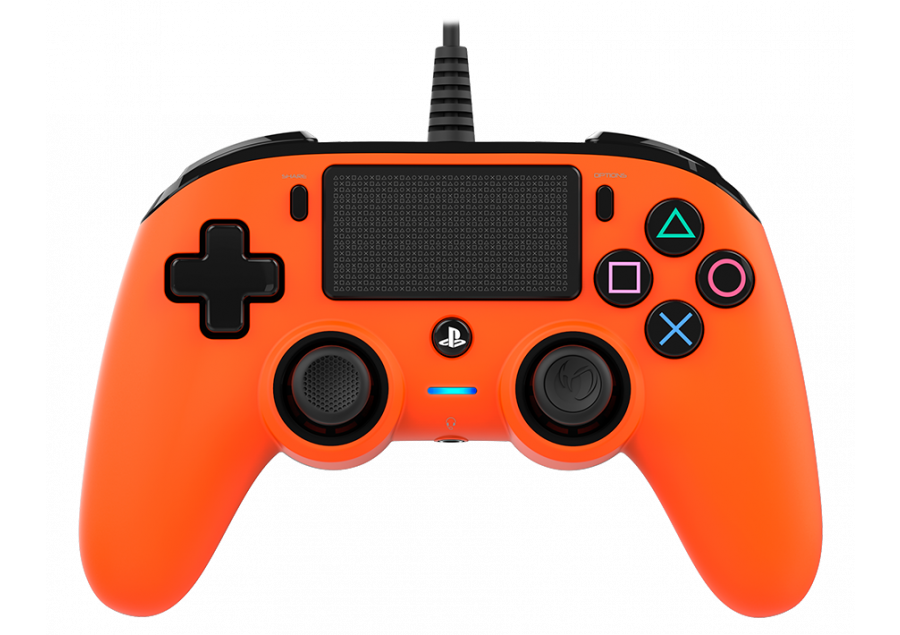 Геймпад Nacon Wired Compact Controller, жичен, Windows/PS4, USB, жак за слушалки, оранжев - характеристика 1