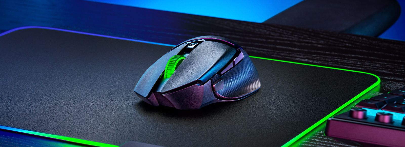 Мишка Razer Basilisk V3 X HyperSpeed, оптична, безжична, 18 000 dpi, Bluetooth, USB, черна, Razer Chroma™ RGB - характеристика 1