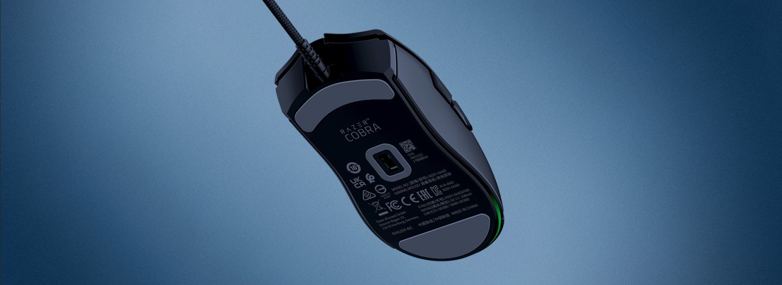 Мишка Razer Cobra, оптична (8500 dpi), USB, подсветка, черна - характеристика 3