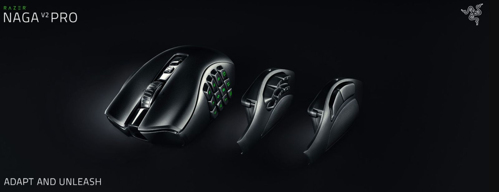 Мишка Razer Naga V2 Pro, оптична (30000 dpi), жична/безжична, Bluetooth, USB, черна, от 10 до 20 програмируеми бутона - характеристика 1
