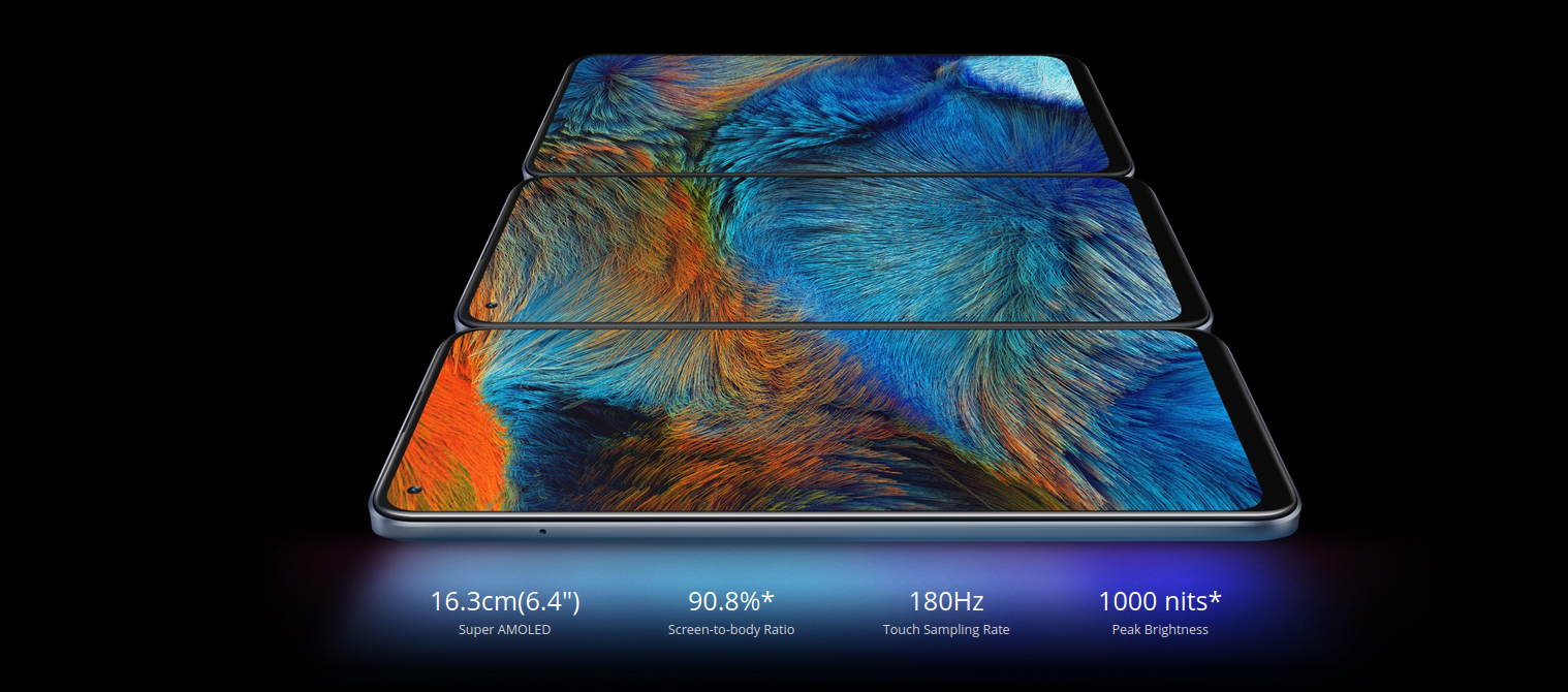 Смартфон Realme 8 Cyber Black (черен), поддържа 2 sim карти, 6.4" (16.26 cm) Super AMOLED дисплей, осемядрен Mediatek Helio G95 2x 2.05 GHz & 6x 2.0GHz, 6GB RAM, 128GB Flash памет (+ microSD слот), 64.0 + 8.0 + 2.0 + 2.0 & 16.0 Mpix камера, Android - характеристика 2