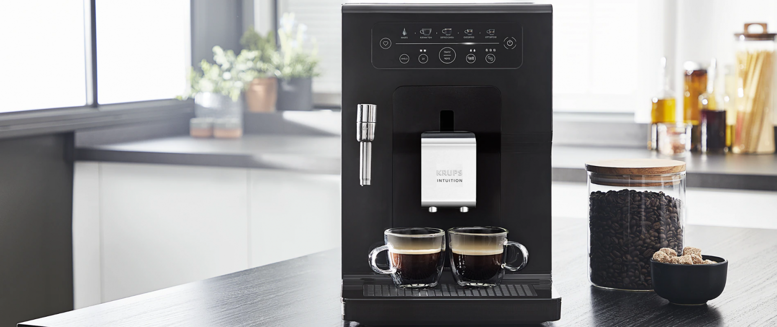 Кафеавтомат Krups Intuition Essential, 1450W, 15 bar, система Quattro Force, сензорно управление, черен - характеристика 2