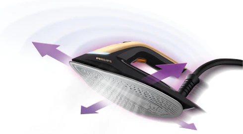 Парогенератор Philips PSG8130/80, Steam Glide покритие, до 8.5 бара налягане на парата, 170 г/мин непрекъсната пара, парен удар до 700 г., OptimalTemp технология, 2700W, черен - характеристика 1